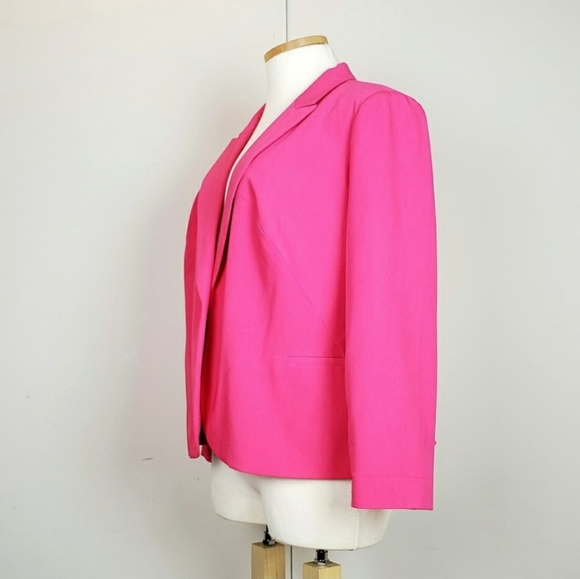Worthington Bright Pink Open Front Jacket - Picture 4 of 9